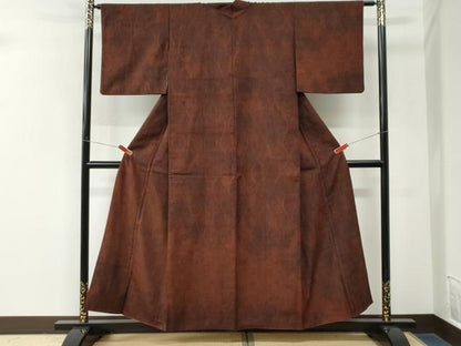 平和屋着物●訪問着　紬地　立涌葵舞花文　正絹　逸品　CABM3936yc