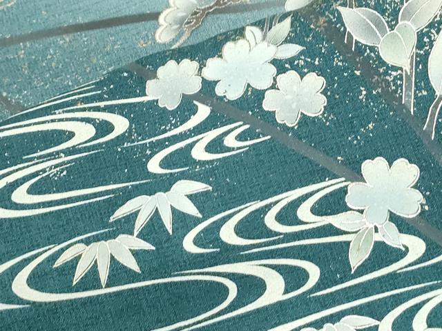 平和屋着物●訪問着　螺鈿　浜松雪輪草花文　暈し染め　金彩部分　ますいわ屋扱い　正絹　逸品　CABM3937yc