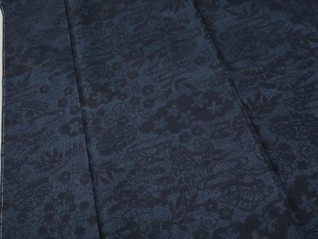 平和屋着物●結城紬　雲取り花松文　正絹　逸品　未使用　CABM3938yc