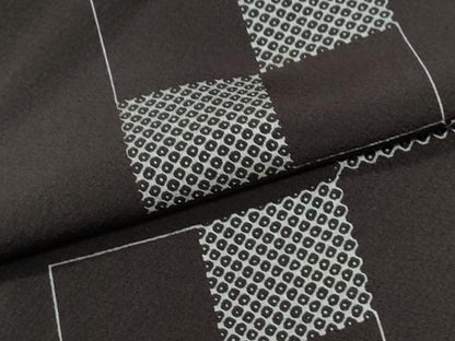 平和屋着物●訪問着　刺繍　市松瓢箪文箱宝尽くし　金糸　正絹　逸品　CABM3944yc