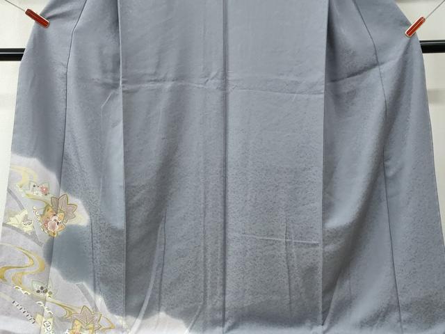 平和屋着物●訪問着　竜田川毬貝桶花文　金彩　ロング丈　正絹　逸品　未使用　CABM3945yc