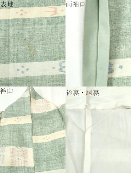 平和屋着物●本場結城紬　重要無形文化財　80亀甲　遠州椿　絣文様　正絹　逸品　CABM3947yc