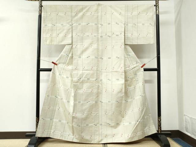 平和屋着物●本場琉球絣　紬　正絹　逸品　未使用　CABM3948yc