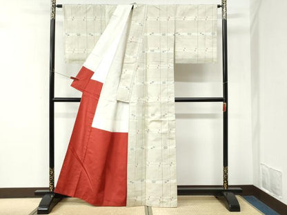 平和屋着物●本場琉球絣　紬　正絹　逸品　未使用　CABM3948yc