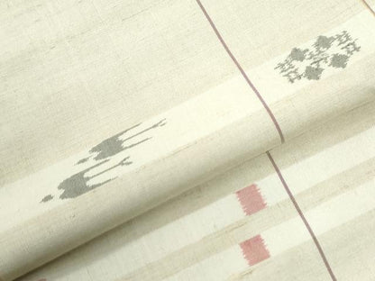 平和屋着物●本場琉球絣　紬　正絹　逸品　未使用　CABM3948yc