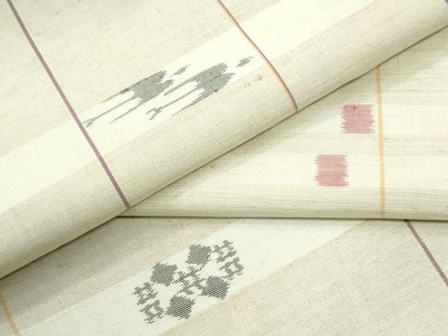 平和屋着物●本場琉球絣　紬　正絹　逸品　未使用　CABM3948yc