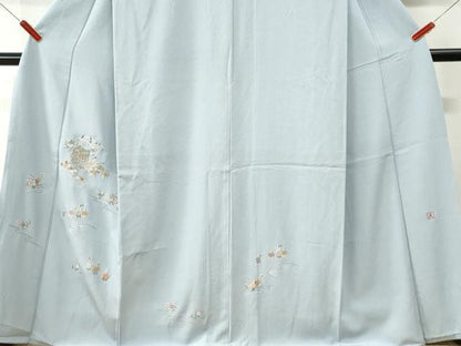 平和屋着物●訪問着　作家物　総刺繍　人物御所車花文　ラメ糸　正絹　逸品　CABM3950yc