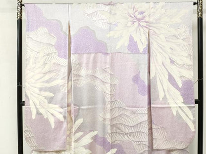 平和屋着物●豪華振袖　牡丹　銀彩　正絹　逸品　CABM3951yc