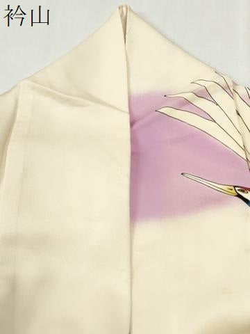 平和屋着物●豪華振袖　手描き　飛鶴文　暈し染め　正絹　逸品　CABM3965yc