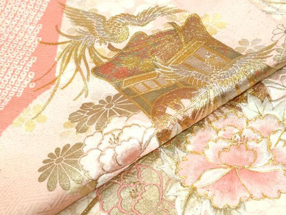 平和屋着物●豪華振袖　駒刺繍　絞り　鳳凰御所車牡丹花文　金銀彩　やまと誂製　正絹　逸品　CABM3968yc