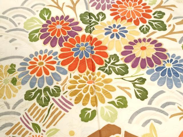 平和屋着物●豪華振袖　露芝松竹梅花文　暈し染め　金彩　正絹　逸品　CABM3969yc