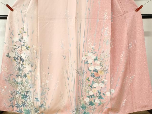 平和屋着物●訪問着　友禅　作家物　菊花文　暈し染め　正絹　逸品　CABM3970yc