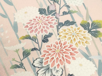 平和屋着物●訪問着　友禅　作家物　菊花文　暈し染め　正絹　逸品　CABM3970yc