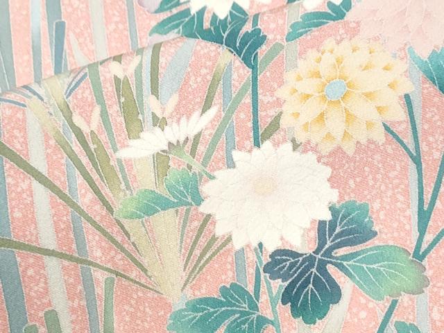平和屋着物●訪問着　友禅　作家物　菊花文　暈し染め　正絹　逸品　CABM3970yc