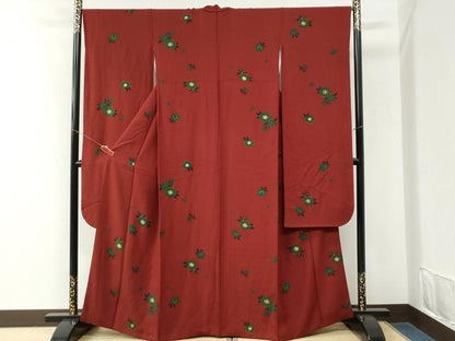 平和屋着物●豪華振袖　舞桜文　金彩　さが美扱い　正絹　逸品　CABM3972yc
