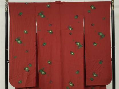 平和屋着物●豪華振袖　舞桜文　金彩　さが美扱い　正絹　逸品　CABM3972yc