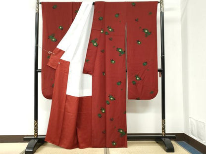 平和屋着物●豪華振袖　舞桜文　金彩　さが美扱い　正絹　逸品　CABM3972yc