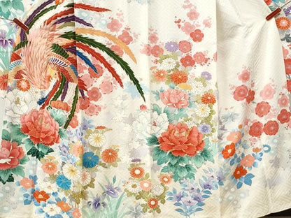 平和屋着物●豪華振袖　駒刺繍　鳳凰牡丹花文　金彩　正絹　逸品　CABM3976yc