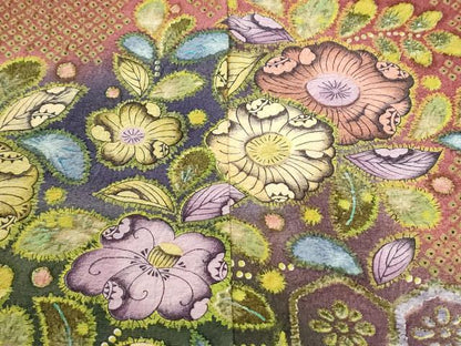 平和屋着物●訪問着　作家物　辻が花　絞り　暈し染め　正絹　逸品　CABM3977yc