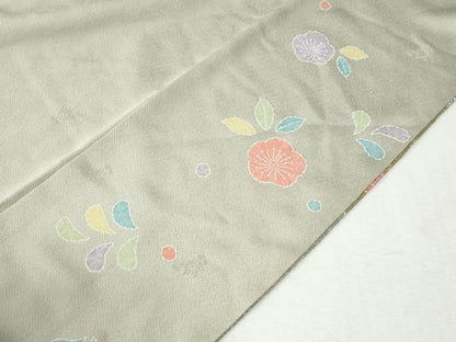 平和屋着物●訪問着　流水雪輪草花文　金彩　正絹　逸品　CABM3981yc