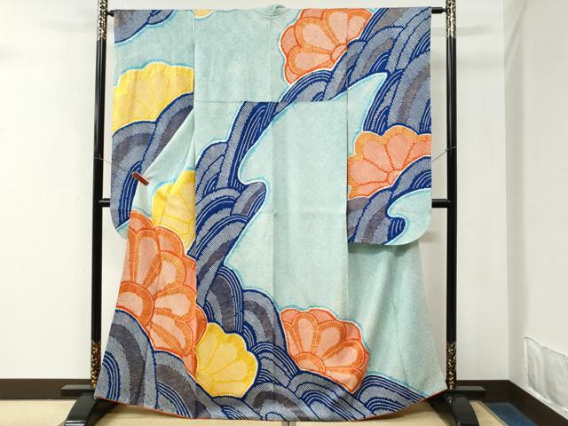 平和屋着物●豪華振袖　総絞り　舞花文　金彩　正絹　逸品　CABM3985yc