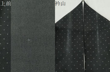 平和屋着物●本塩沢　十字絣　正絹　逸品　CABM3986yc