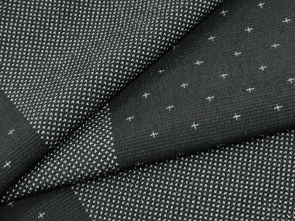平和屋着物●本塩沢　十字絣　正絹　逸品　CABM3986yc