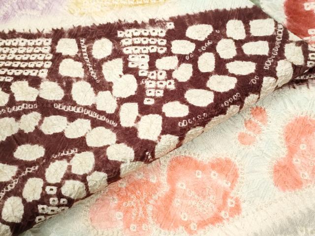 平和屋着物●名門　藤娘きぬたや・総絞り　振袖　舞花文　正絹　逸品　CABM3988yc