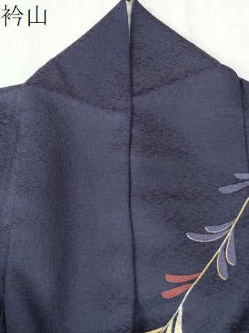平和屋着物●世界的ファッションデザイナー　山本寛斎　kansaiブランド　振袖　駒刺繍　笹竹橘舞桜文　金彩　正絹　逸品　CABM3990yc