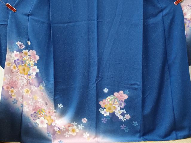 平和屋着物●豪華振袖　毬舞文　暈し染め　金通し地　京都きもの友禅扱い　正絹　逸品　CABM3993yc