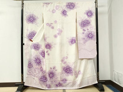 平和屋着物●豪華振袖　総絞り　花籠文　暈し染め　正絹　逸品　CABM3997yc