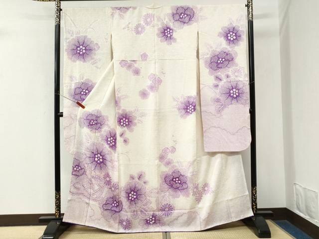 平和屋着物●豪華振袖　総絞り　花籠文　暈し染め　正絹　逸品　CABM3997yc