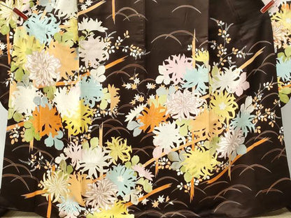 平和屋着物●豪華振袖　竹垣菊文　金彩　正絹　逸品　CABM4004yc