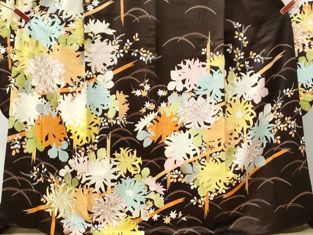 平和屋着物●豪華振袖　竹垣菊文　金彩　正絹　逸品　CABM4004yc