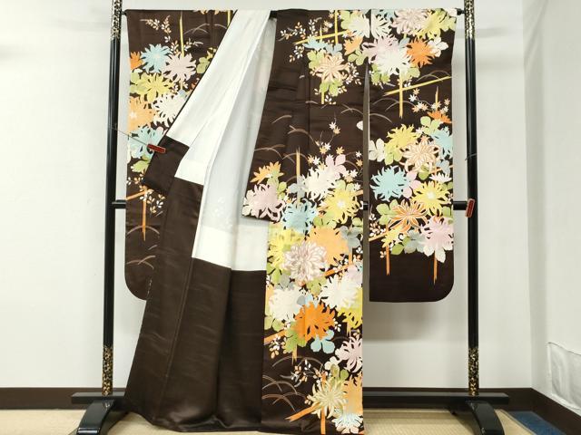 平和屋着物●豪華振袖　竹垣菊文　金彩　正絹　逸品　CABM4004yc