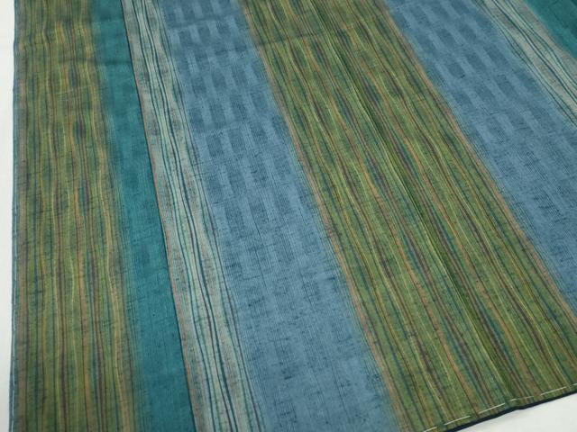 平和屋着物●上質な紬　縞　正絹　逸品　未使用　CABM4015yc