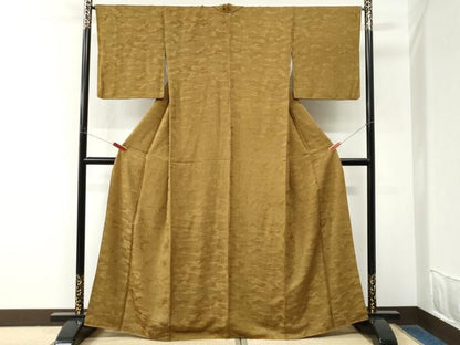 平和屋着物●上質な小紋　縞　霞文　正絹　逸品　CABM4020yc