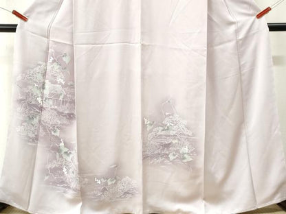 平和屋着物●訪問着　葡萄風景文　暈し染め　正絹　逸品　未使用　CABM4023yc
