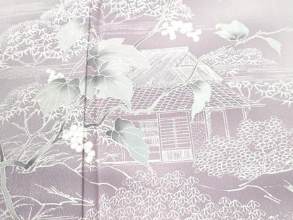 平和屋着物●訪問着　葡萄風景文　暈し染め　正絹　逸品　未使用　CABM4023yc