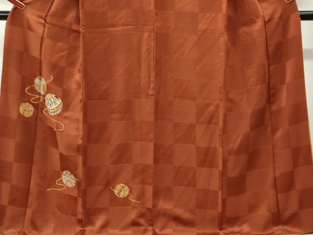 平和屋着物●色留訪問着　毬吉祥花文　金彩　正絹　逸品　CABM4026yc