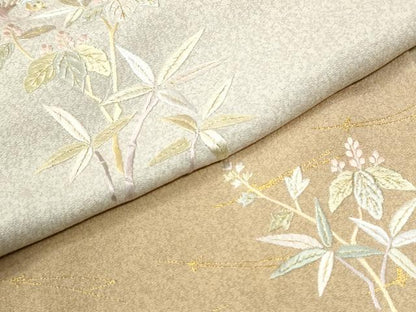 平和屋着物●訪問着　作家物　総刺繍　箔散らし　鳳凰溢れ松葉枝花文　暈し染め　金彩　ますいわ屋扱い　正絹　逸品　未使用　CABM4028yc