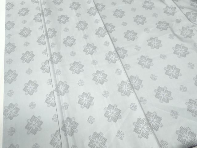平和屋着物●本場大島紬　白大島　花菱文　正絹　逸品　CABM4029yc