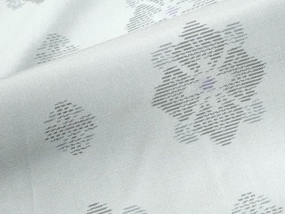 平和屋着物●本場大島紬　白大島　花菱文　正絹　逸品　CABM4029yc