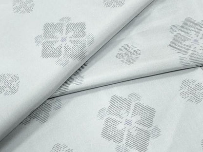 平和屋着物●本場大島紬　白大島　花菱文　正絹　逸品　CABM4029yc