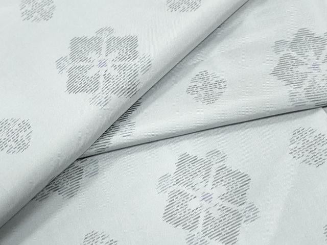 平和屋着物●本場大島紬　白大島　花菱文　正絹　逸品　CABM4029yc
