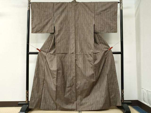 平和屋着物●本場大島紬　7マルキ　立涌文　正絹　逸品　未使用　CABM4034yc
