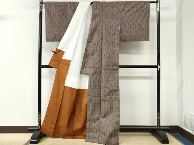 平和屋着物●本場大島紬　7マルキ　立涌文　正絹　逸品　未使用　CABM4034yc