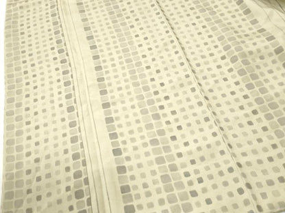 平和屋着物●上質な小紋　紬地　幾何学文様　正絹　逸品　未使用　CABM4037yc