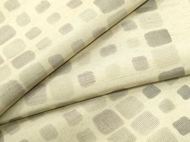 平和屋着物●上質な小紋　紬地　幾何学文様　正絹　逸品　未使用　CABM4037yc