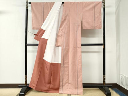 平和屋着物●上質な紬　間道　正絹　逸品　未使用　CABM4043yc